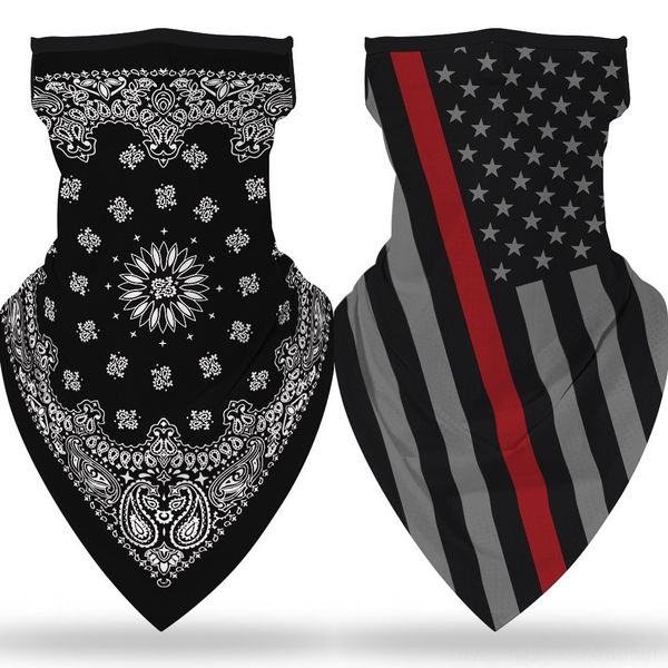 

rrupp multi skull skeleton veil outdoor motorcycle bicycle mask headwear hat scarf half face new cap neck ghost scarf halloween, Black