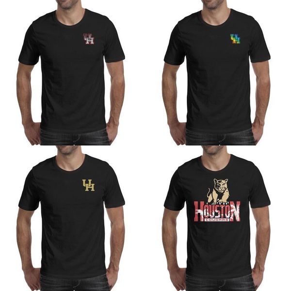 

mens printing texas houston cougars football coconut tree black t shirt personalised hip hop band shirts cartoon core smoke gay pride, White;black