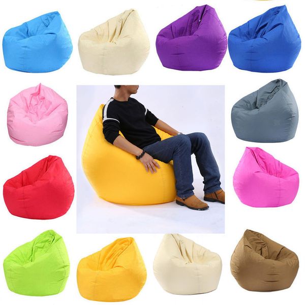 

large small lazy beanbag sofas cover chairs without filler linen cloth lounger seat bean bag pouf puff couch tatami living room