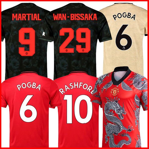 

ФК Манчестер Погба футбол Джерси Лингард Лукаку Рашфорд футбольная рубашка united UtD 2019 2020 Китайский Новый год униформа мужчины дети женщины jerse