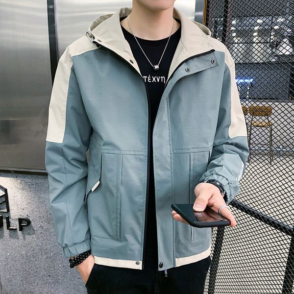

2020 spring men new style trend jacket korean-style workwear casual versatile coat function wind spring and autumn clothes, Black;brown