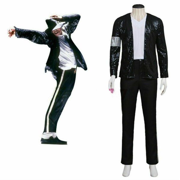 

майкл джексон billie jean black jacket и брюки косплей, Black;red