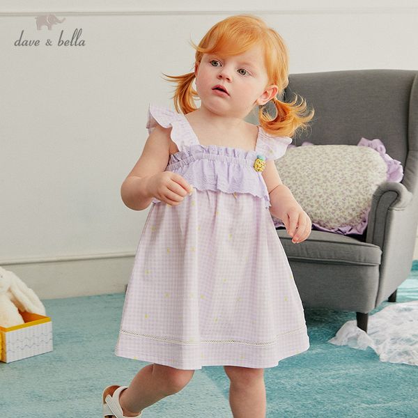 

dbh13662 dave bella summer baby girl's cute fruit plaid dress children fashion party dress kids infant lolita clothes, Red;yellow