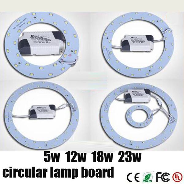 

sale smd 5730 led 5w 12w 15w 18w 23w ring panel circle light ac85-265v led round ceiling board the circular lamp board for kitchen bedroom