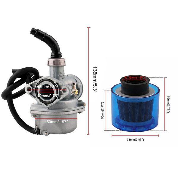 

motorcycle engine atv carburetor 50cc 70cc 90cc 110cc 125cc & air filter