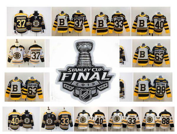 

nhl boston bruins jersey david pastrnak brad marchand orr chara patrice bergeron torey krug tuukka rask 2019 stanley cup final hockey, Black;red