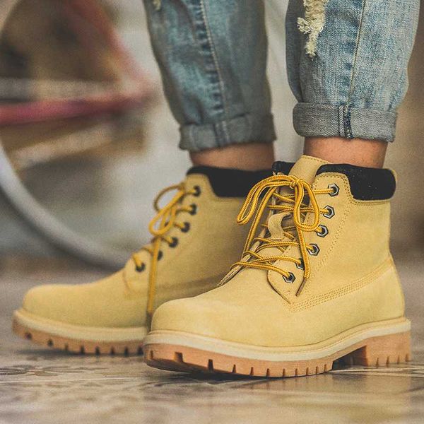 

quality fashion winter men boots warm working boots lace up men desert round toe high shoes vogue, Black