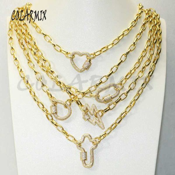 

3pcs handmade jewerly spiral zircon clasp necklace gold pendant necklace gold color jewelry chain 50651, Silver