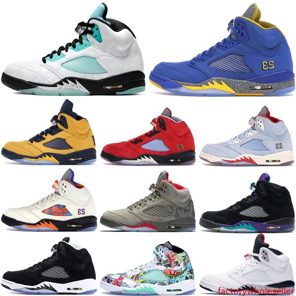 

2020 jumpman island green 5 5s mens basketball shoes michigan oreo wings white cement black metallic og fashion luxury designer men shoes