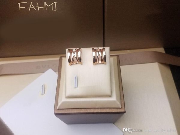 

fahmi hollow line earrings rose gold white gold ladies elegant personality earrings party wedding essential jewelry earrings ing, Silver