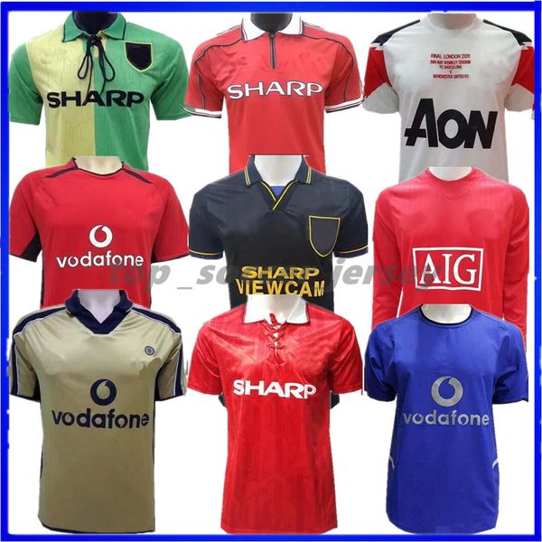 

Retro ver ion 2001 2002 united centenary 100 cantona occer jer ey v ni telrooy football gigg chole bekham ronaldo 98 99 manche ter 2008