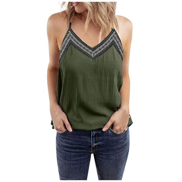 

womens sleeveless v neck wrap front pleated camis tank casual shirts, White