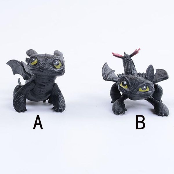 

toothless dragon how to train your dragon 2 pvc figure toy new cartoon movie light fury black doll christmas gift tc190318 200pcs