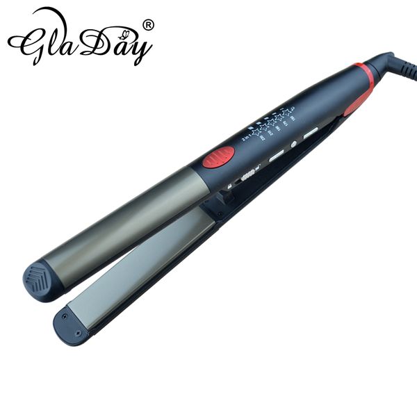 

2018 new arrival hair straightener iron 1 inch hair straightener professional straightening iron, Black