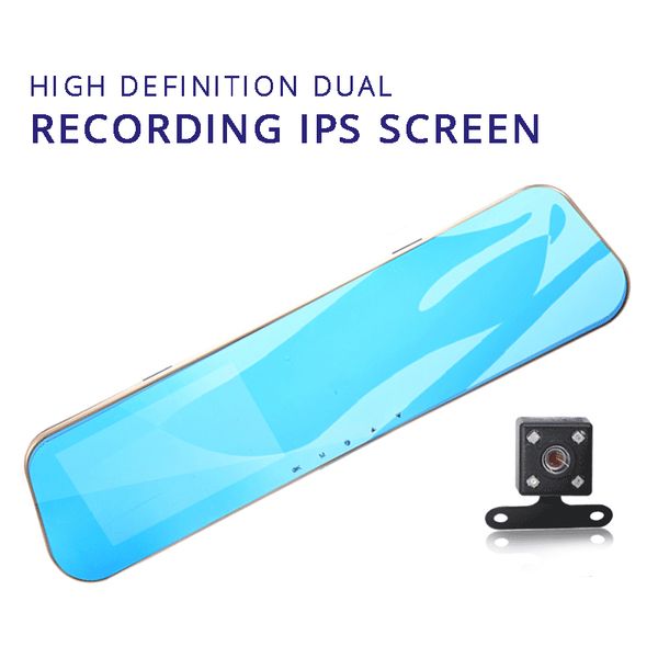 

uncom dvr dash cam rearview mirror driving recorder 1080p hd 4.5 inch starlight night vision dual lens car