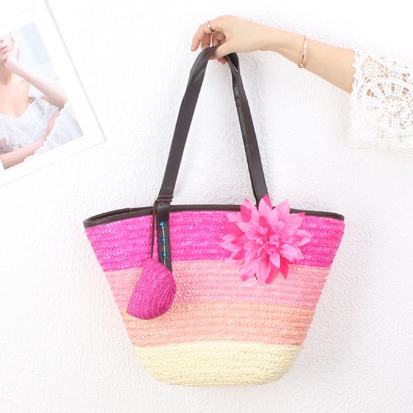 

2019 summer rattan bag handmade woven beach mulit shoulder bag fashion straw bags bohemia handbag bali lowest price