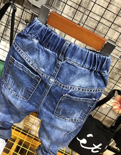 

fashion baby boys jeans 2019 spring autumn long jeans pants casual children cotton trouser for kids clothes, White