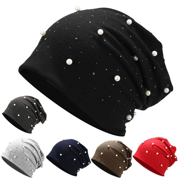 

fashion pearl hats women winter knitted caps soft beanie women's hat female cap girls skullies beanies gorros mujer invierno, Blue;gray