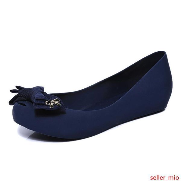 

jelly flats women 2019 spring summer flat heel peep toe bow shoes sandals slip on rubber rain shoes