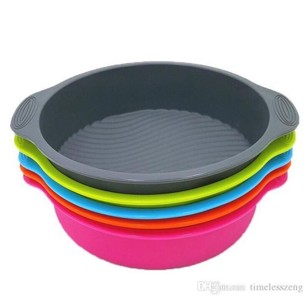 Stampo per torta a forma circolare rotonda in silicone, strumento da forno multicolore per torte, mousse, accessori per decorare