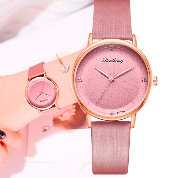 

modern fashion wristwatches simple flat digital scale dial belt with quartz women's watch ladies gifts relojes zegarek damski, Slivery;brown