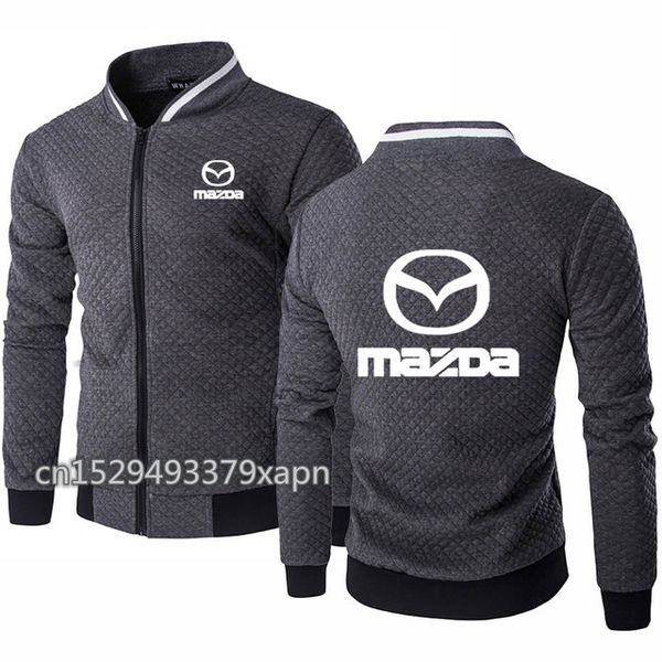 

мужчины куртка бейсбол автомобиля mazda логотип печати случайные мужские куртки высокое качество хлопок мужские толстовки ч, Black