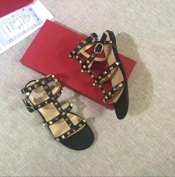 

summer new korean willow nail sandals all-around baotou sandals girl's pointed spiked shoes, Black