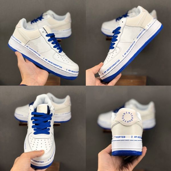 

mens 07 x uninterrupted forced skateboarding shoes 2019 designer i am white blue women james low basketball 1 dunk one sport sneakers