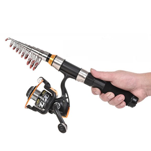 

carbon fiber black ultra short fishing rod combo spinning fishing gear tackel tool accessories