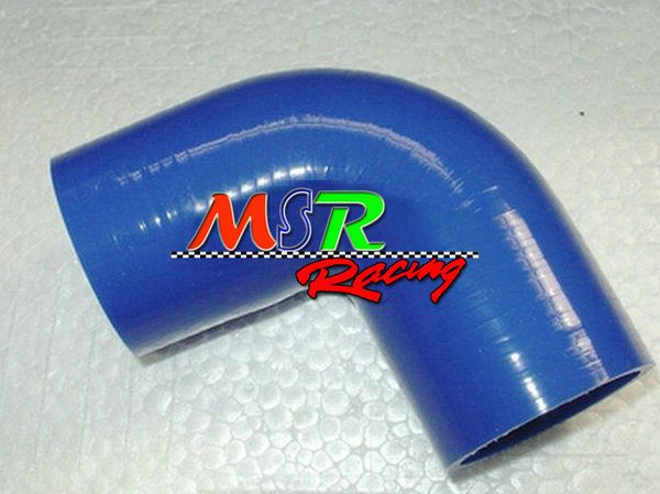 

blue silicone 90 degree elbow hose pipe 2" inch 51mm turbo intercooler new