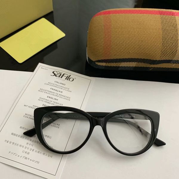 

wholesale-be2302 fashion elegant lady small cateye glasses frame 52-19-145 patchwork-plank for prescription galssses full-set case, Black