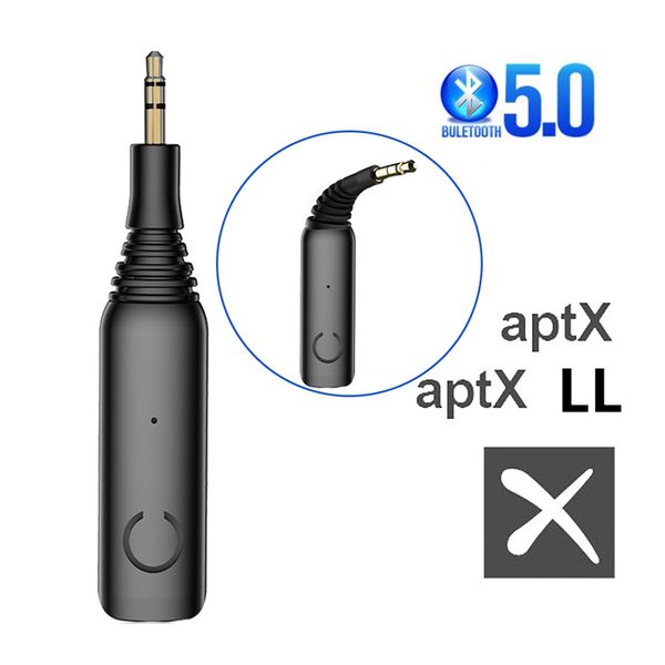 

bendable bluetooth adapter 5.0 2in1 wireless transmitter and receiver aptx ll 3.5mm aux jack 3d stereo mic handscall car