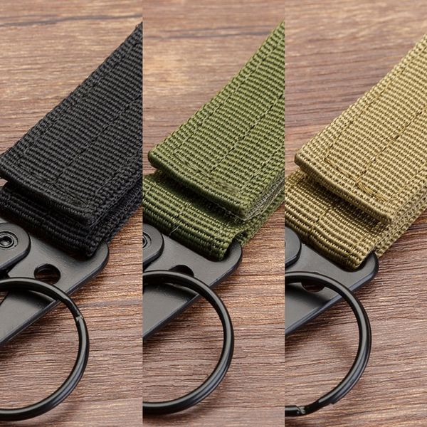 

xusqp outdoor tactics nylon key chain military fans multifunctional fan mountaineering hawk hook outdoor tactics nylon key chain military fa, Slivery;black