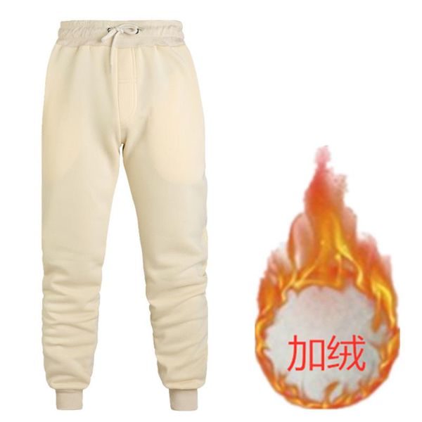 

2020 selling autumn and winter plus velvet ankle banded pants boutique casual skinny pants men's trousers thick athletic pan, Black;blue