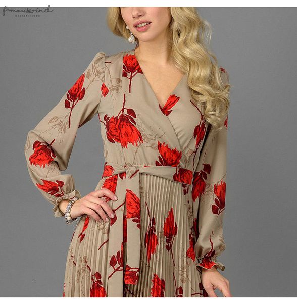 

women slim floral printed a line dress elegant v neck long sleeve white vestidos for female spring women dress, Black;gray