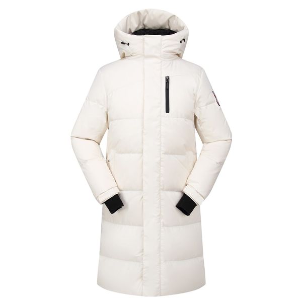 

x-long down jacket men brand thermal thick windproof white duck down coat men winter outerwear snow coats, Black