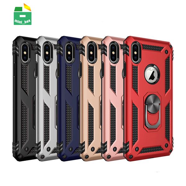 

magnetic phone ring holder case cover shockproof anti-fall phone cases for iphone xs max xr x 6 7 8 plus