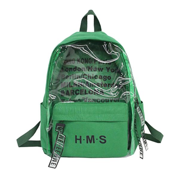 

harajuku clear canvas letter women backpacks school bags for teenage girls female quality travel backpack bookbag
