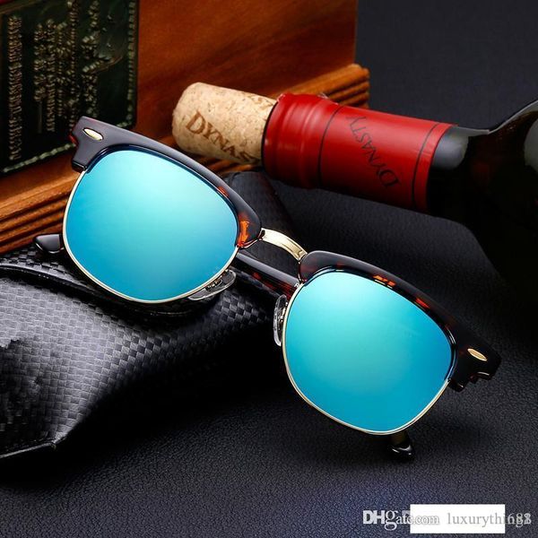 

glass lens brand designer fashion sunglasses for men and women uv400 sport vintage sun glasses with cases and box, White;black