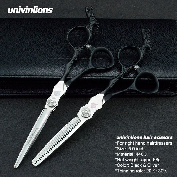 

6.0 hair cutting thinning scissors barbers hair shears kit janpan steel sharp blade hairstylist scissors set professional ing