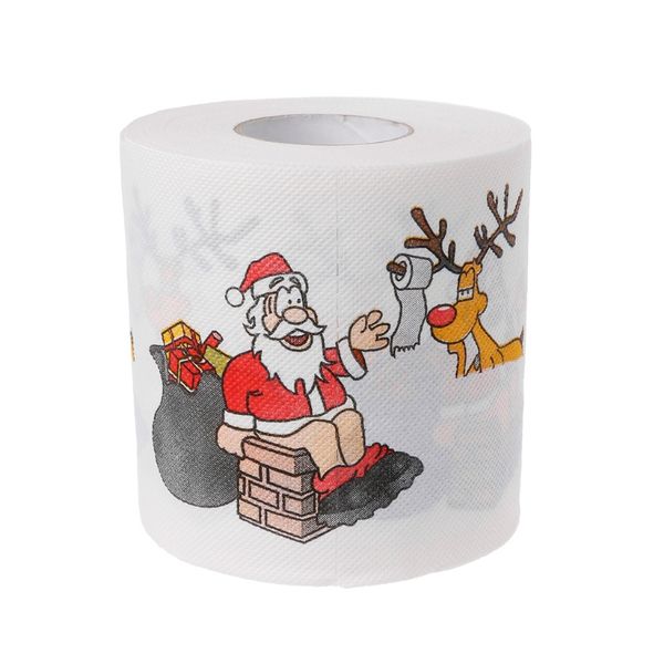 

10pcs 2 floors christmas santa deer toilet paper toilet paper living room decoration gift