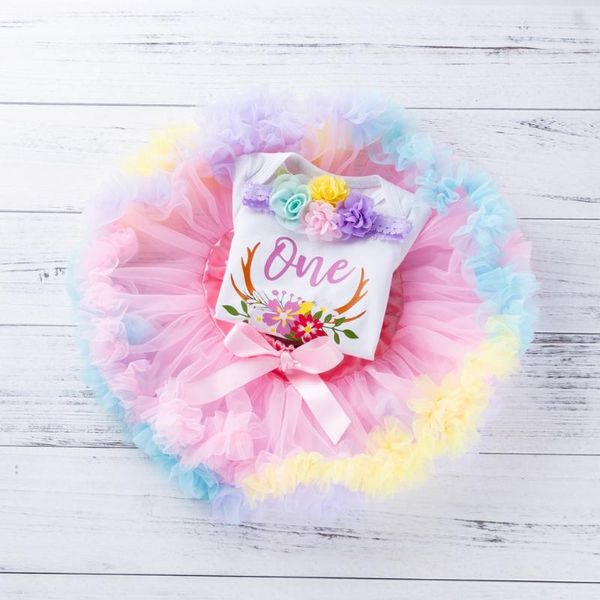 

one year baby girl dress birthday 1 year baptism tutu dresses princess toddler girl party outfits costume summer baby clothing, White