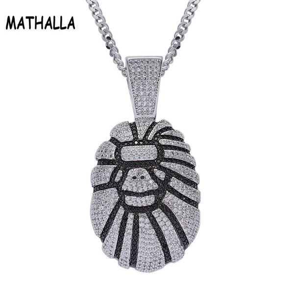 

hip hop iced out cubic zircon big apes pendant with cz stone gold silver color men's hiphop gorilla jewelry gift