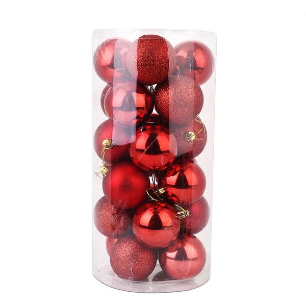 

6cm 24pcs/box christmas decorative ball home market xmas tree decors 6 colors