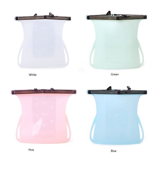 

новейшие 1000 мл большой емкости сохранение контейнер для хранения продуктов питания пакеты пользовательских экологически чистый пакет мыть