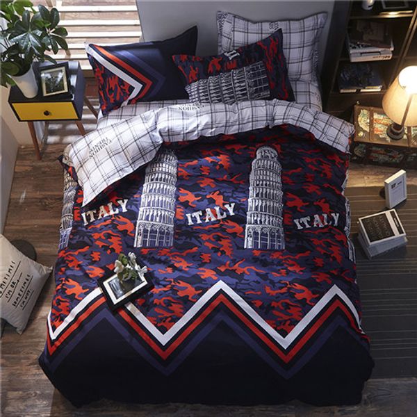 

cartoon style pattern quilt cover sets single  king size kids beddings and bed set pink color for girls