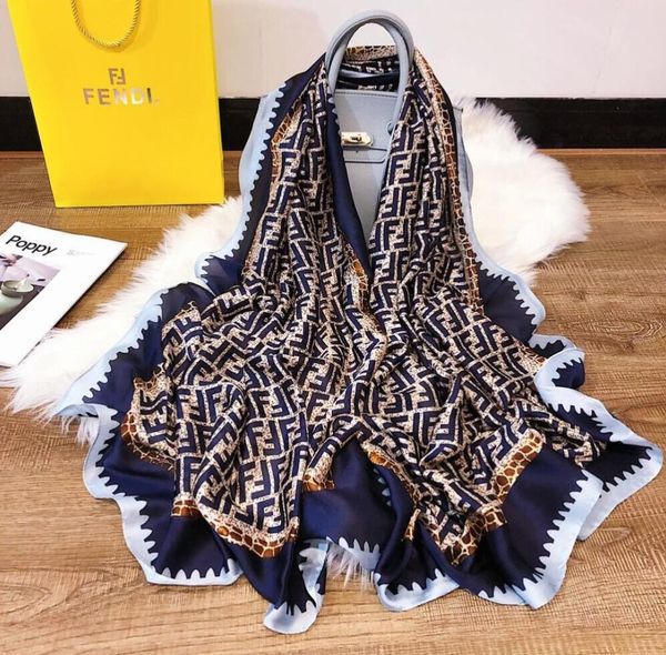 

мягкая, удобная, красивая, элегантная леди цветы весна, лето, шелковые шарфы, 180 * 90 см письма письма шелковые шарфы без коробки fre, Blue;gray