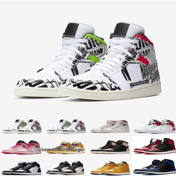 

new men 1s z mist 1 wmns panda cactus jack crimson tint turbo green chicago gym red taxi basketball shoes sneakers with box