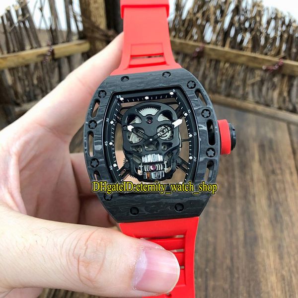 

лучшая версия rm 052 ntpt корпус из углеродного волокна черный череп скелет циферблат япония miyota автоматический rm052 мужские часы красны, Slivery;brown