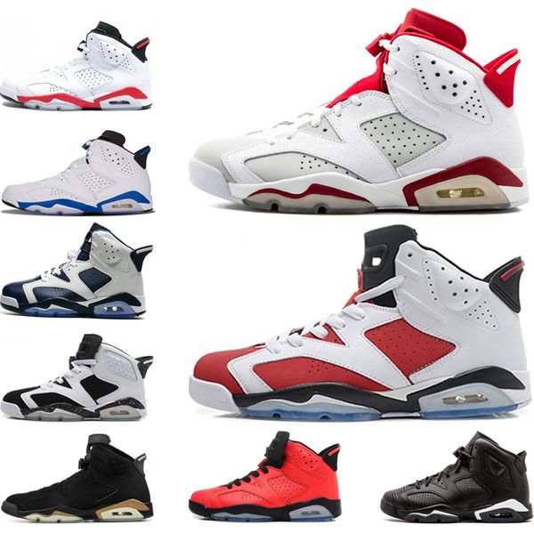 

6 2020 6s men basketball shoes white infared infrared bred 3m reflective unc oreo olympic sport blue men sports sneakers designer trainers